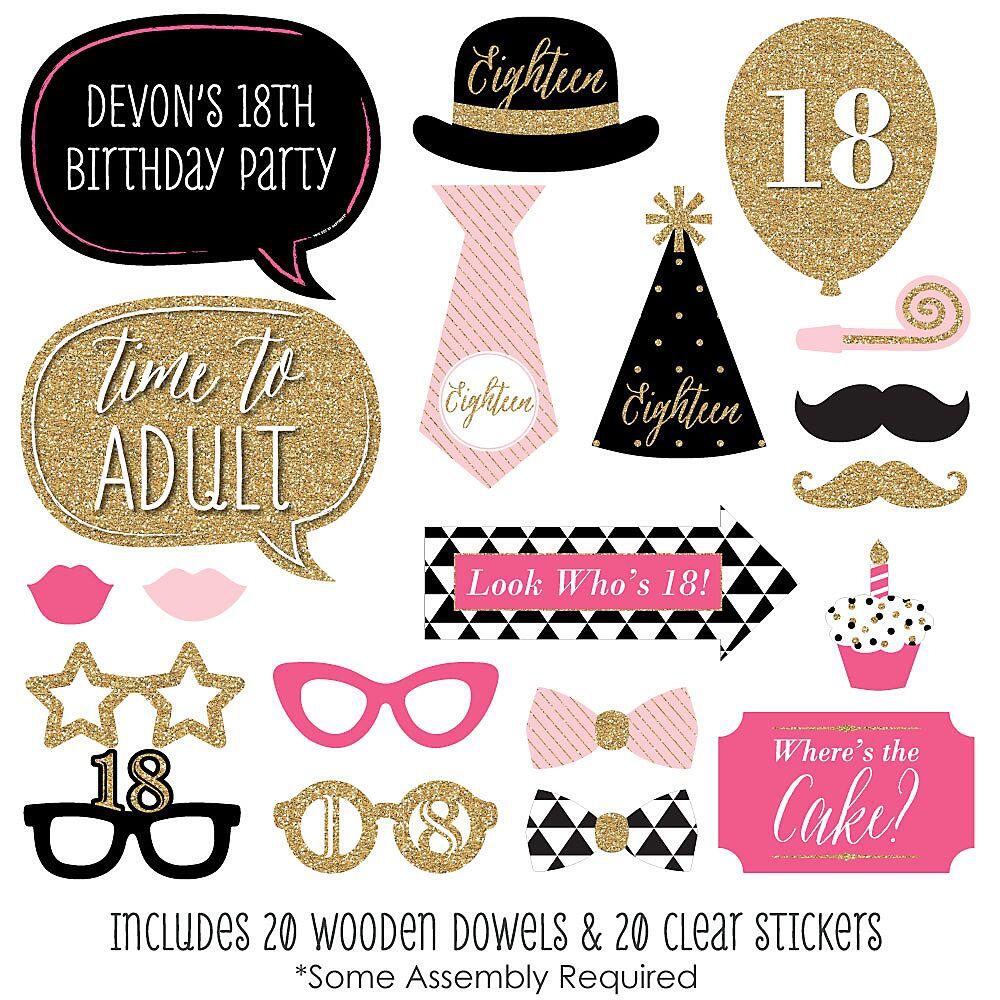Birthday shop party props