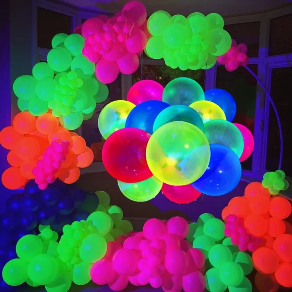 Neon Glow Balloons (10 Pcs) – Hexa Blue